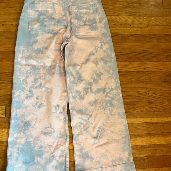 Anthropologie Maeve Tie Dye Wide Leg High Waist Cropped Pants NWT - Picture 6 of 6